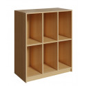 Schultaschenregal mit 2 Fächern übereinander 3reihiges Regal aus feuerhemmendem Material, mit 6 Fächern, B/H/T: 92x109x45 cm