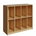 Schultaschenregal mit 2 Fächern übereinander 4reihiges Regal aus feuerhemmendem Material, mit 8 Fächern, B/H/T: 122x109x45 cm
