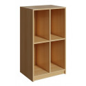 Schultaschenregal mit 2 Fächern übereinander 2reihiges Regal aus feuerhemmendem Material, mit 4 Fächern, B/H/T: 62x109x45 cm