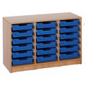Ergo Tray Regal, 18 flache Schübe, K