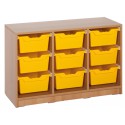 Ergo Tray Regal, 9 hohe Schübe, K