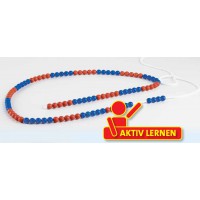 Rechenschnur: Kunststoffkugeln, aufgezogen auf eine dehnbare Schnur.