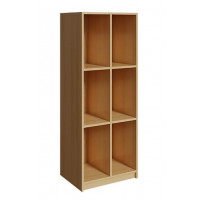 Schultaschenregal mit 3 Fächern übereinander 2reihiges Regal aus feuerhemmendem Material, mit 6 Fächern, B/H/T: 62x160x45 cm