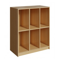 Schultaschenregal mit 2 Fächern übereinander 3reihiges Regal aus feuerhemmendem Material, mit 6 Fächern, B/H/T: 92x109x45 cm