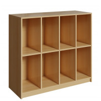 Schultaschenregal mit 2 Fächern übereinander 4reihiges Regal aus feuerhemmendem Material, mit 8 Fächern, B/H/T: 122x109x45 cm