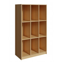 Schultaschenregal mit 3 Fächern übereinander 3reihiges Regal aus feuerhemmendem Material, mit 9 Fächern, B/H/T: 92x160x45 cm