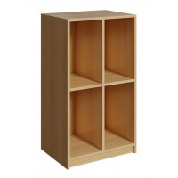 Schultaschenregal mit 2 Fächern übereinander 2reihiges Regal aus feuerhemmendem Material, mit 4 Fächern, B/H/T: 62x109x45 cm