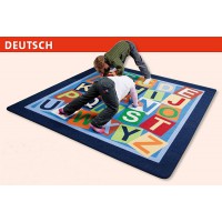 26 Großbuchstaben auf einem Teppich