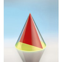 Modell J3003-1a24,  Geometrische Körper aus gefärbtem Acrylglas.