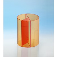 Modell J3003-a11, Geometrische Körper aus gefärbtem Acrylglas.