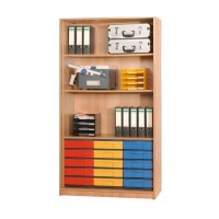 Schrank als offenes Regal mit 15 flachen Schüben (InBox "M")