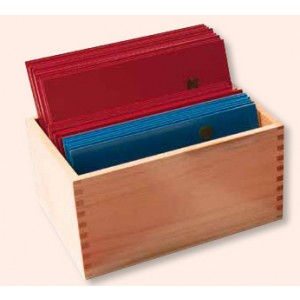 Holz-Sortierbox für Fühlbuchstaben