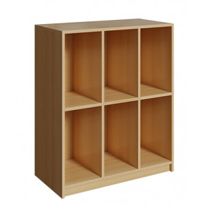 Schultaschenregal mit 2 Fächern übereinander 3reihiges Regal aus feuerhemmendem Material, mit 6 Fächern, B/H/T: 92x109x45 cm