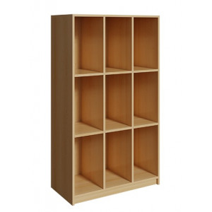 Schultaschenregal mit 3 Fächern übereinander 3reihiges Regal aus feuerhemmendem Material, mit 9 Fächern, B/H/T: 92x160x45 cm