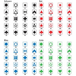 Symbolbogen selbstklebend, für Plantafeln