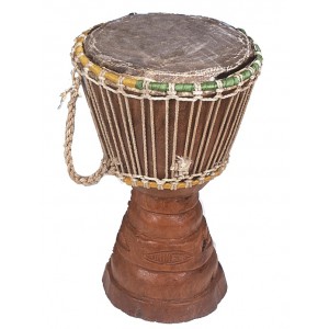 African Djembe klein (Naturholz, Naturhaut)