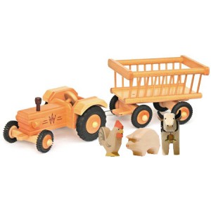 Traktor und Heuwagen