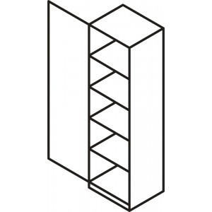 Akten- Mehrzweckschrank, schmal