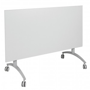 Seitenklapptisch mit melaminbeschichteter Platte, fahrbar / B/H/T: 160 x 72 x 80 cm
