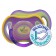 Soft Touch Sauger, orthodentisch in lila / gelb