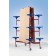 Abbildung: Melaminplatte, Dekor Buche, Gestell RAL 3004 Purpurrot